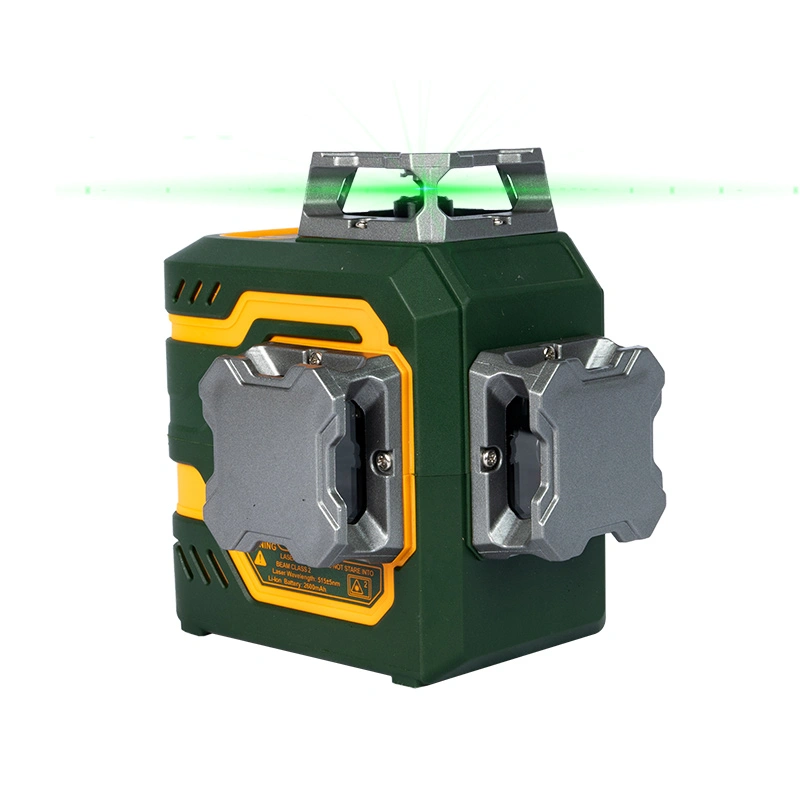 3D quraşdırılmış lityum batareya yaşıl lazer səviyyəsi